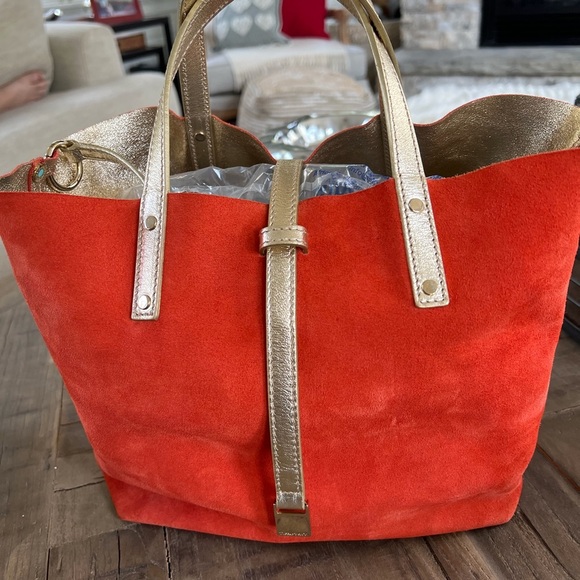 Tiffany reversible leather & suede metallic tote - Picture 9 of 13